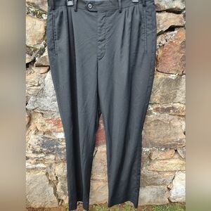 Vitale Barberis Canonico Sartore Black pleated front Mens Dress pants Size 51/35